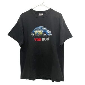 Vintage 90s-Y2K Y2K Bug Volkswagen Beetle Distressed T-Shirt // L
